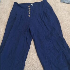 Navy Women's Wide-Leg Pants
